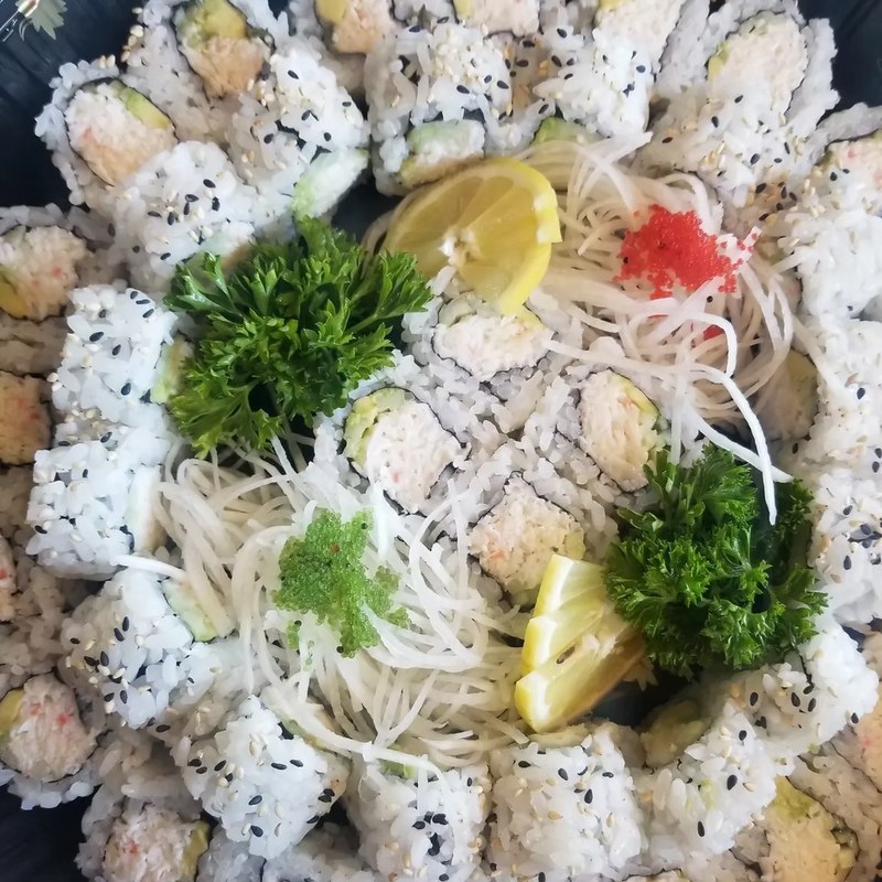Blue Island Sushi california roll platter